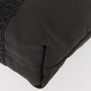 HERMES Her Line Kabas Tote Bag Canvas Gray Silver Auth BA7363-14