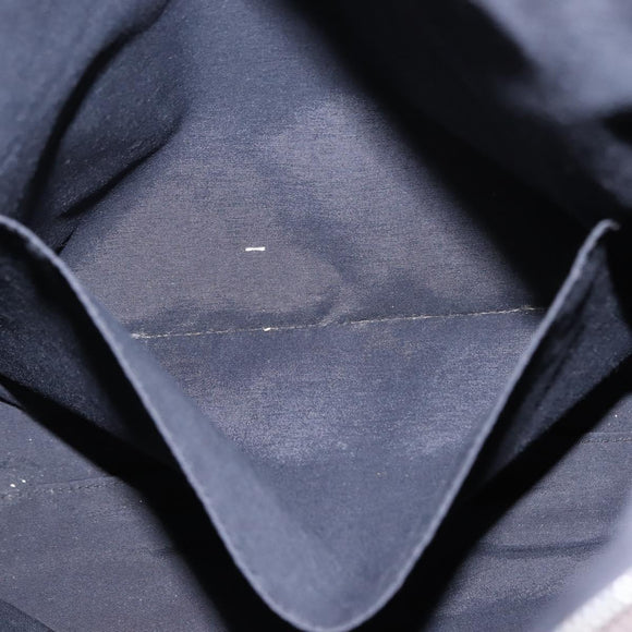 HERMES Her Line Kabas Tote Bag Canvas Gray Silver Auth BA7363