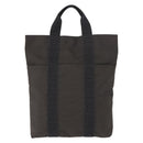 HERMES Her Line Kabas Tote Bag Canvas Gray Silver Auth BA7363-13
