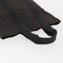 HERMES Her Line Kabas Tote Bag Canvas Gray Silver Auth BA7363-6