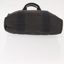 HERMES Her Line Kabas Tote Bag Canvas Gray Silver Auth BA7363-5
