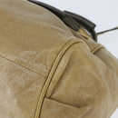 Chloe Etel Hand Bag Leather 2way Beige Gold Auth BA7364-17