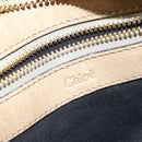 Chloe Etel Hand Bag Leather 2way Beige Gold Auth BA7364-19