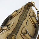 Chloe Etel Hand Bag Leather 2way Beige Gold Auth BA7364-6