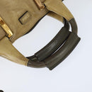 Chloe Etel Hand Bag Leather 2way Beige Gold Auth BA7364-7