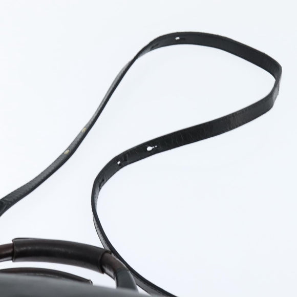 Chloe Etel Hand Bag Leather 2way Black Gold Auth BA7365