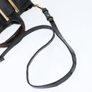 Chloe Etel Hand Bag Leather 2way Black Gold Auth BA7365-8