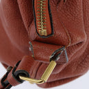 Chloe Hand Bag Leather 2way Orange Gold Auth BA7366-5
