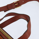 Chloe Hand Bag Leather 2way Orange Gold Auth BA7366-14