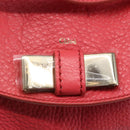 Chloe Lily Hand Bag Leather 2way Pink Silver Auth BA7367V-10