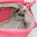 Chloe Lily Hand Bag Leather 2way Pink Silver Auth BA7367V-19