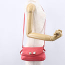 Chloe Lily Hand Bag Leather 2way Pink Silver Auth BA7367V-22