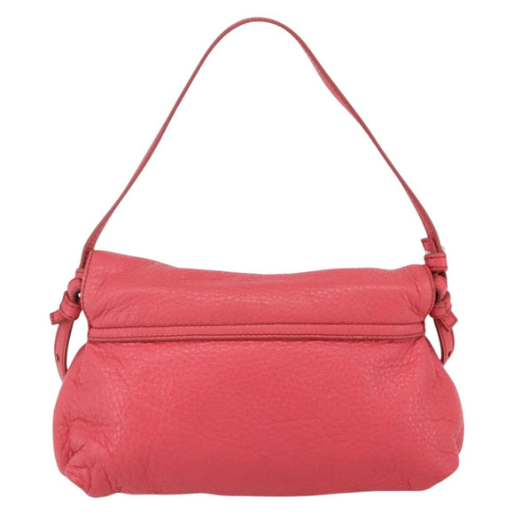 Chloe Lily Hand Bag Leather 2way Pink Silver Auth BA7367V