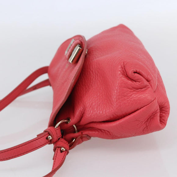 Chloe Lily Hand Bag Leather 2way Pink Silver Auth BA7367V