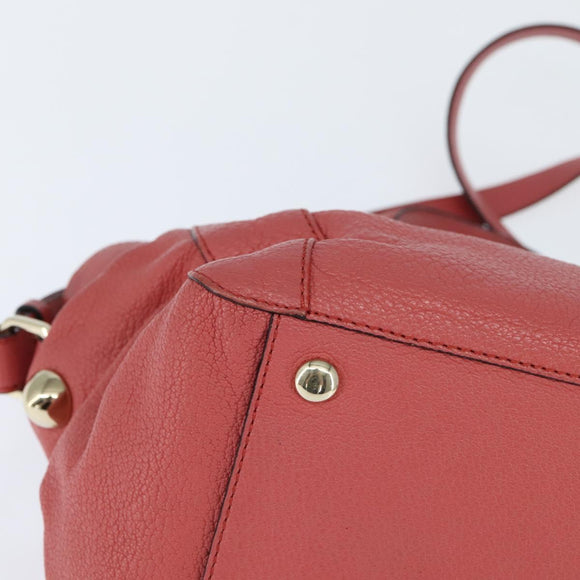 Chloe Bridget Hand Bag Leather 2way Pink Gold Auth BA7368