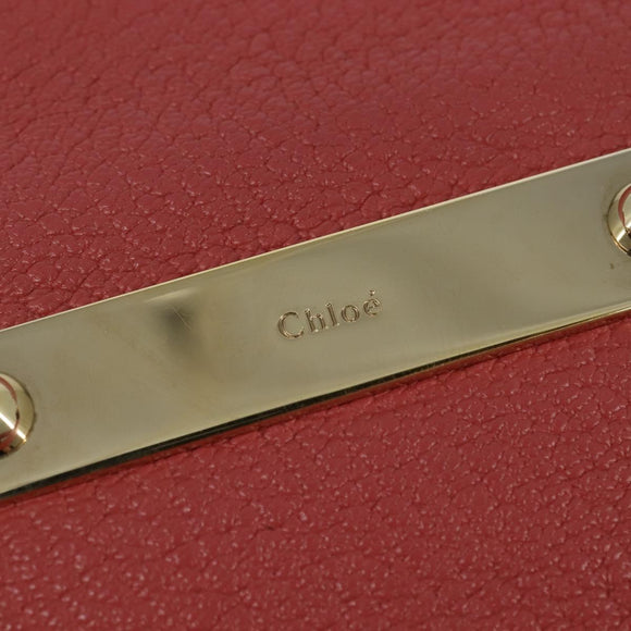 Chloe Bridget Hand Bag Leather 2way Pink Gold Auth BA7368