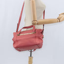 Chloe Bridget Hand Bag Leather 2way Pink Gold Auth BA7368-24