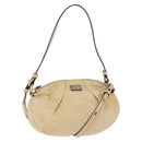 Chloe Hand Bag Leather 2way Beige Gold Auth BA7370-1