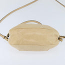 Chloe Hand Bag Leather 2way Beige Gold Auth BA7370-5
