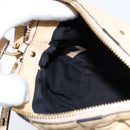 Chloe Hand Bag Leather 2way Beige Gold Auth BA7370-21