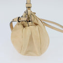 Chloe Hand Bag Leather 2way Beige Gold Auth BA7370-3