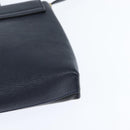 Chloe Shoulder Bag Leather Navy Gold Auth BA7371-16