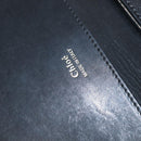 Chloe Shoulder Bag Leather Navy Gold Auth BA7371-17