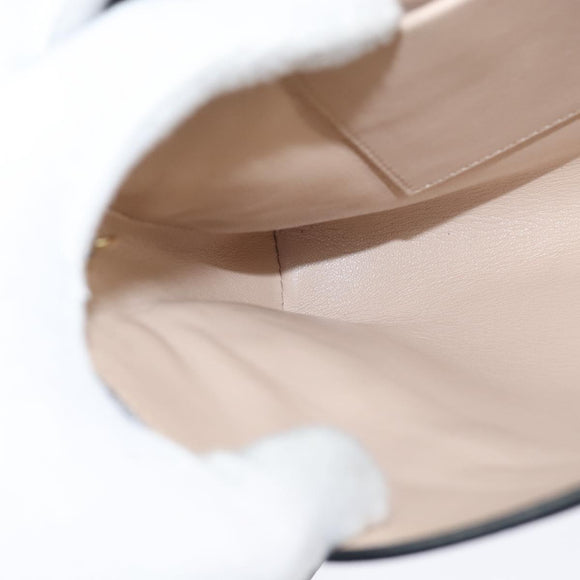 Chloe Shoulder Bag Leather Navy Gold Auth BA7371