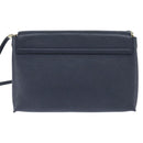 Chloe Shoulder Bag Leather Navy Gold Auth BA7371-2