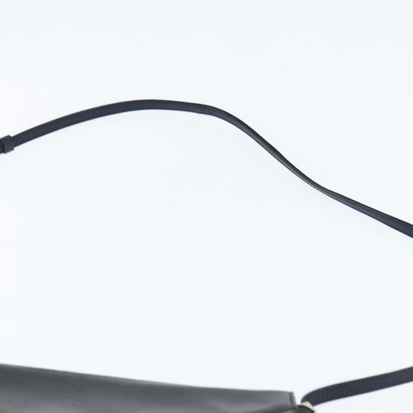 Chloe Shoulder Bag Leather Navy Gold Auth BA7371