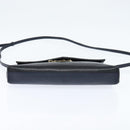 Chloe Shoulder Bag Leather Navy Gold Auth BA7371-5