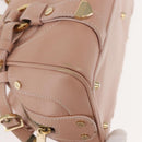 VERSACE Hand Bag Leather Pink Gold Auth BA7372-9