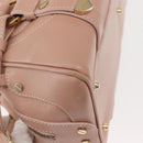 VERSACE Hand Bag Leather Pink Gold Auth BA7372-15