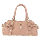 VERSACE Hand Bag Leather Pink Gold Auth BA7372-13