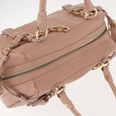 VERSACE Hand Bag Leather Pink Gold Auth BA7372-6
