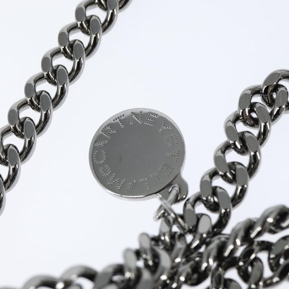 Stella MacCartney Chain Falabella Bag polyester Black Silver 391698 Auth BA7373