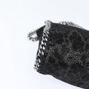 Stella MacCartney Chain Falabella Bag polyester Black Silver 391698 Auth BA7373-10