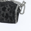 Stella MacCartney Chain Falabella Bag polyester Black Silver 391698 Auth BA7373-16