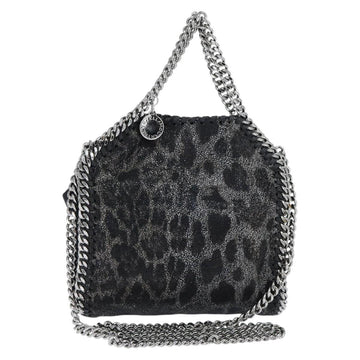 Stella MacCartney Chain Falabella Bag polyester Black Silver 391698 Auth BA7373