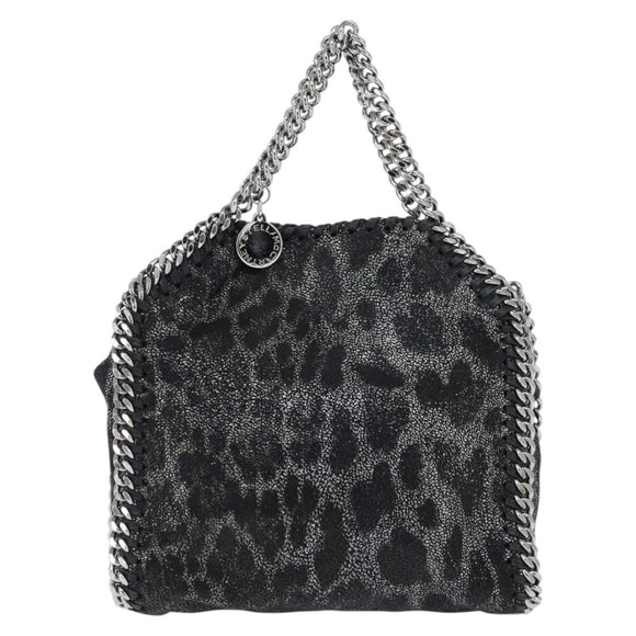 Stella MacCartney Chain Falabella Bag polyester Black Silver 391698 Auth BA7373