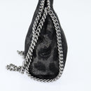 Stella MacCartney Chain Falabella Bag polyester Black Silver 391698 Auth BA7373-4