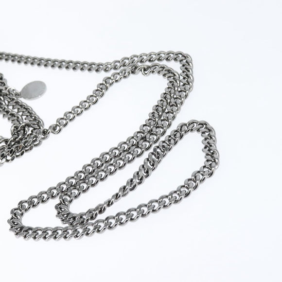 Stella MacCartney Chain Falabella Bag polyester Black Silver 391698 Auth BA7373