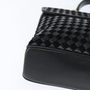 BALLY Hand Bag Leather Black Gold Auth BA7374-9