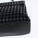 BALLY Hand Bag Leather Black Gold Auth BA7374-14