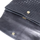 BALLY Hand Bag Leather Black Gold Auth BA7374-10