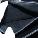 BALLY Hand Bag Leather Black Gold Auth BA7374-12