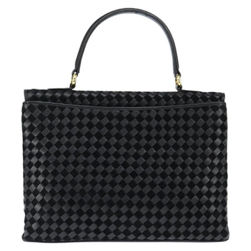 BALLY Hand Bag Leather Black Gold Auth BA7374 - 0