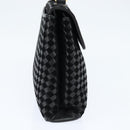 BALLY Hand Bag Leather Black Gold Auth BA7374-3