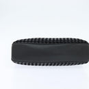 BALLY Hand Bag Leather Black Gold Auth BA7374-5