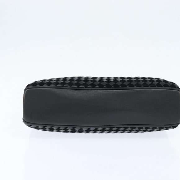 BALLY Hand Bag Leather Black Gold Auth BA7374